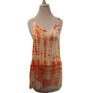 Emma & Sam (LF) Tie Dye Fringe Top Size M (NWT)